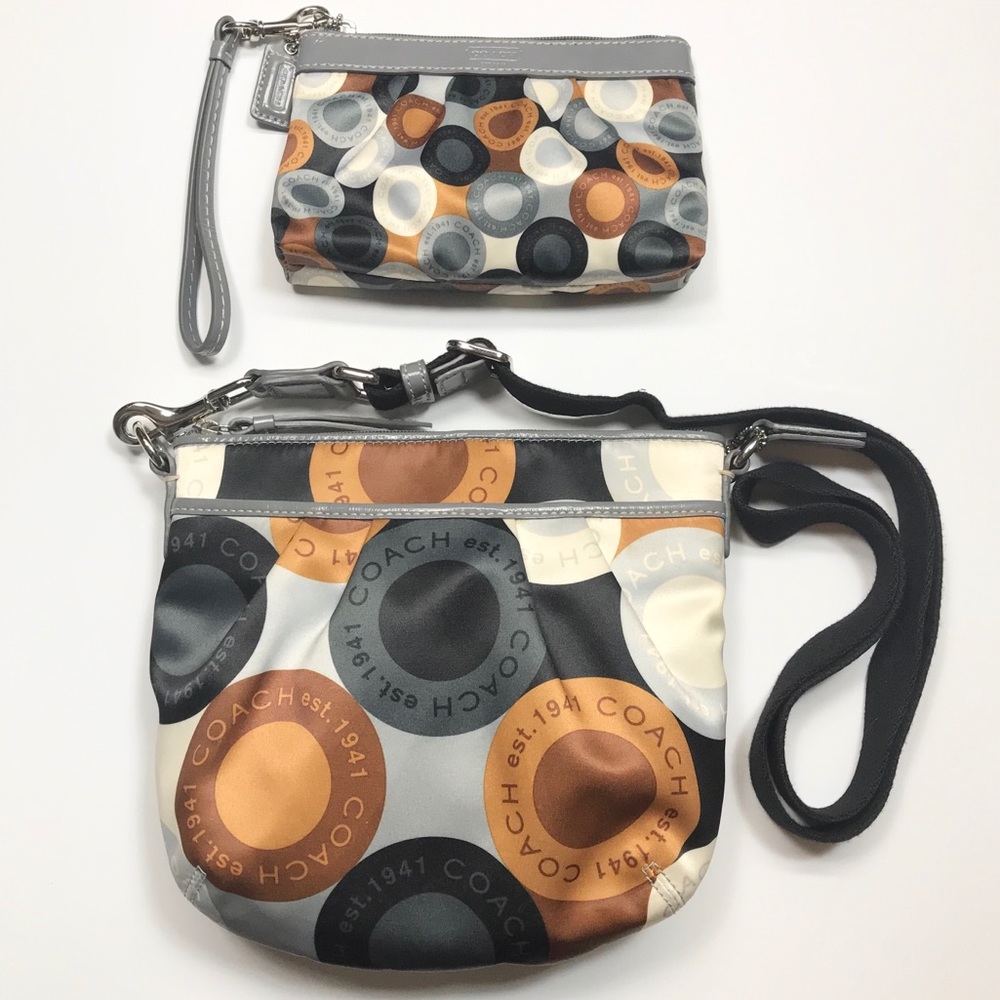 Coach Snaphead Sateen Crossbody & Wristlet Set